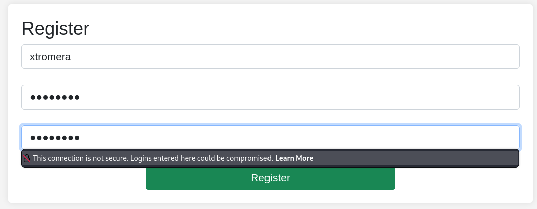 Account registration